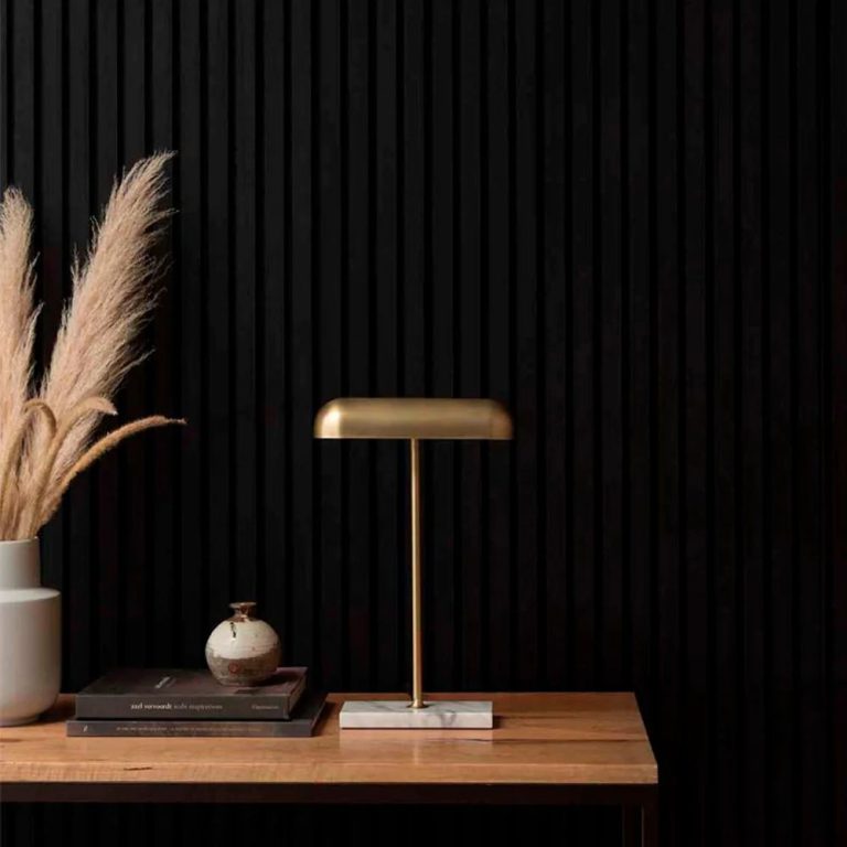 Black | Acoustic Slat Wood Panel Wall | 8ft 1 Pack – 100% Real Oak ...